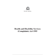 Health and Disability Services (Complaints) Act 1995